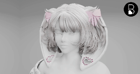 Heart Punched Bunny Ears
