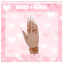 ♡ Nails + Rings | VRBase E-Girl ♡