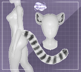 Lemur Tail & Ears Set [SERVER FREEBIE]