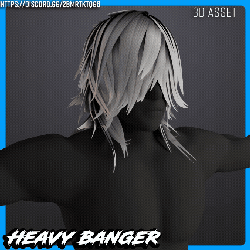 Heavy Banger Hair | 3D Asset | Personal/Commercial