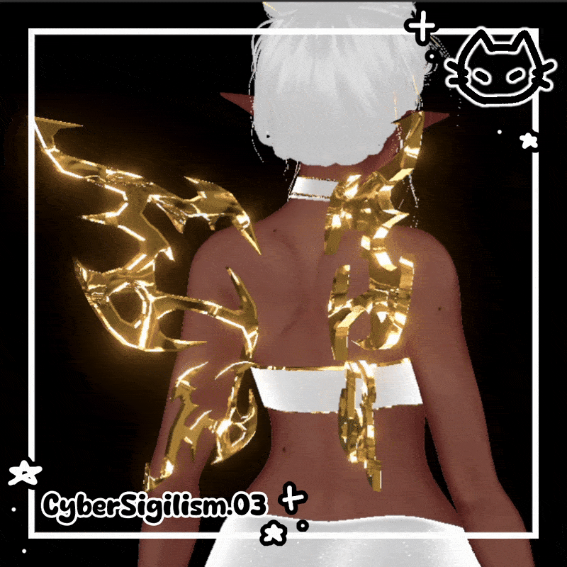 𒅒 CYBERSIGILISM.03 𒅒 CYBER SIGIL WINGS 𒅒 Cyber Metal VrChat Asset