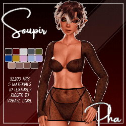 "Soupir" | Lingerie Set for VRChat