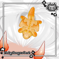 🐲 Baby Dragons Pack 🐲 Animated head pet, mouth charm, horns 🐲