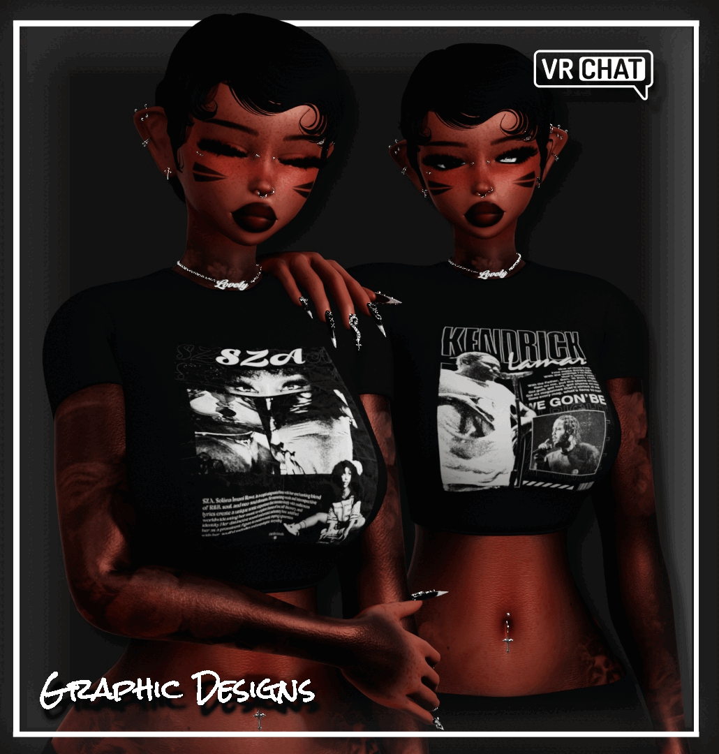 ♡ Graphic Cropped Tee ♡