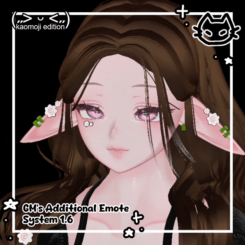 GM's Additional Emote System 1.6 ✧ Kaomoji Edition ✧Add in Unity OR Blender ✧ QUEST COMPATIBLE Vrchat Asset