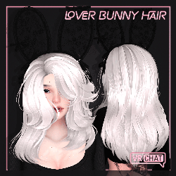 Lover Bunny Hair + Ears for VRChat [FREE IN NITRO]