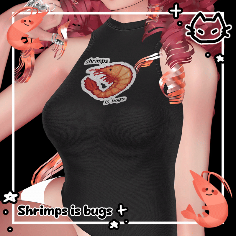 ࣪ ˖🦐.ᐟ Shrimps is Bugs  ࣪ ˖🦐.ᐟ FREE  ࣪ ˖🦐.ᐟ Shirt, VRBase Egirl  ࣪ ˖🦐.ᐟ