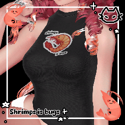࣪ ˖🦐.ᐟ Shrimps is Bugs  ࣪ ˖🦐.ᐟ FREE  ࣪ ˖🦐.ᐟ Shirt, VRBase Egirl  ࣪ ˖🦐.ᐟ