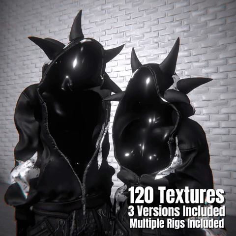 Horned Zip-Up Hoodie by KC