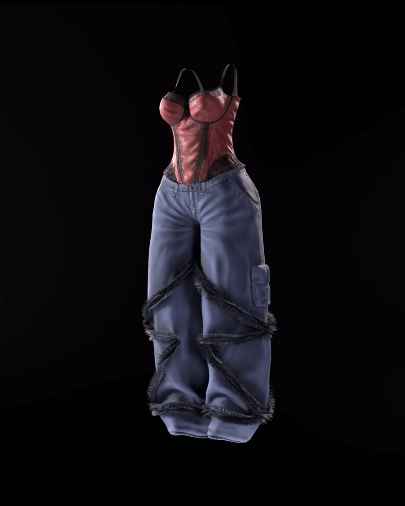 CASUAL JEANS & BODY SET