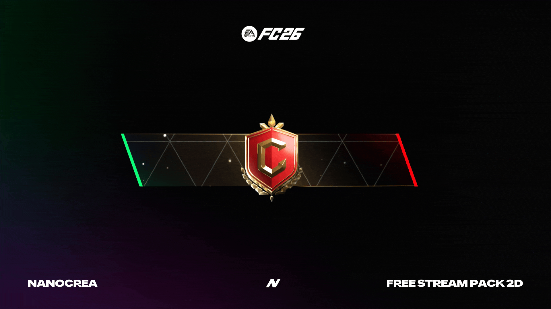 FC26 Free Stream Pack cover – overlays, scoreboard and scenes for FIFA 26 streamers