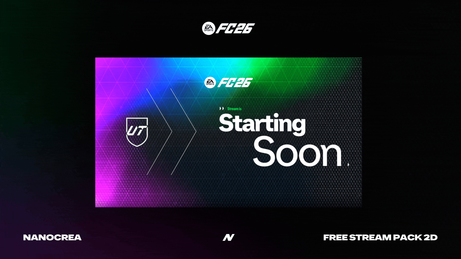 FC26 overlay camera free version – Twitch & OBS streaming overlay 2D