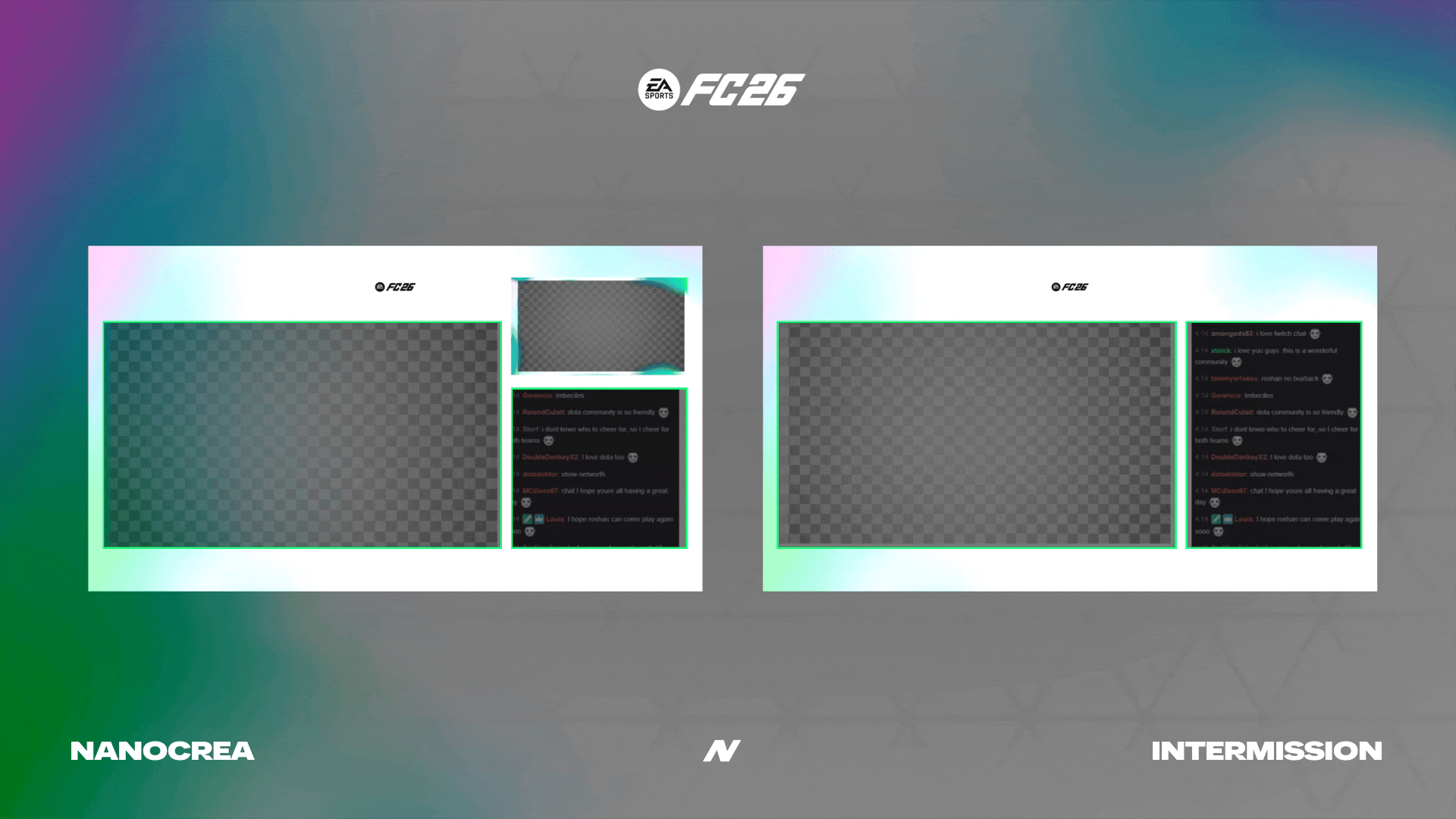 FC26 White Stream Pack – minimalist overlays & alerts