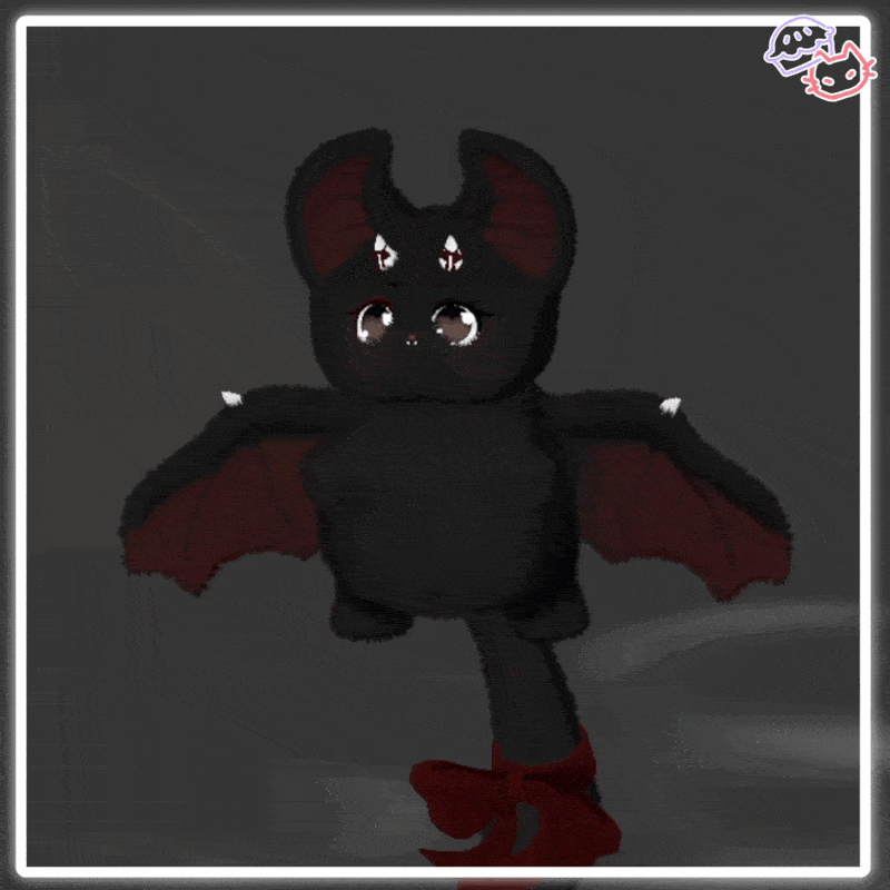Nibbles - Cat Bat Follower+Plush/VRCFury+Manual Setup