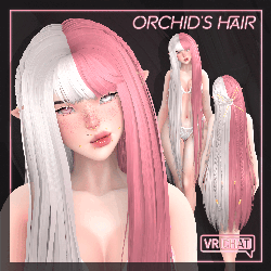 Orchid's Long Styled Hair for VRChat