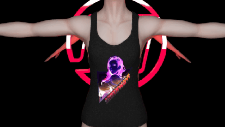 Synthwave Shirt for Him and Her VRCHAT (Commercial use)