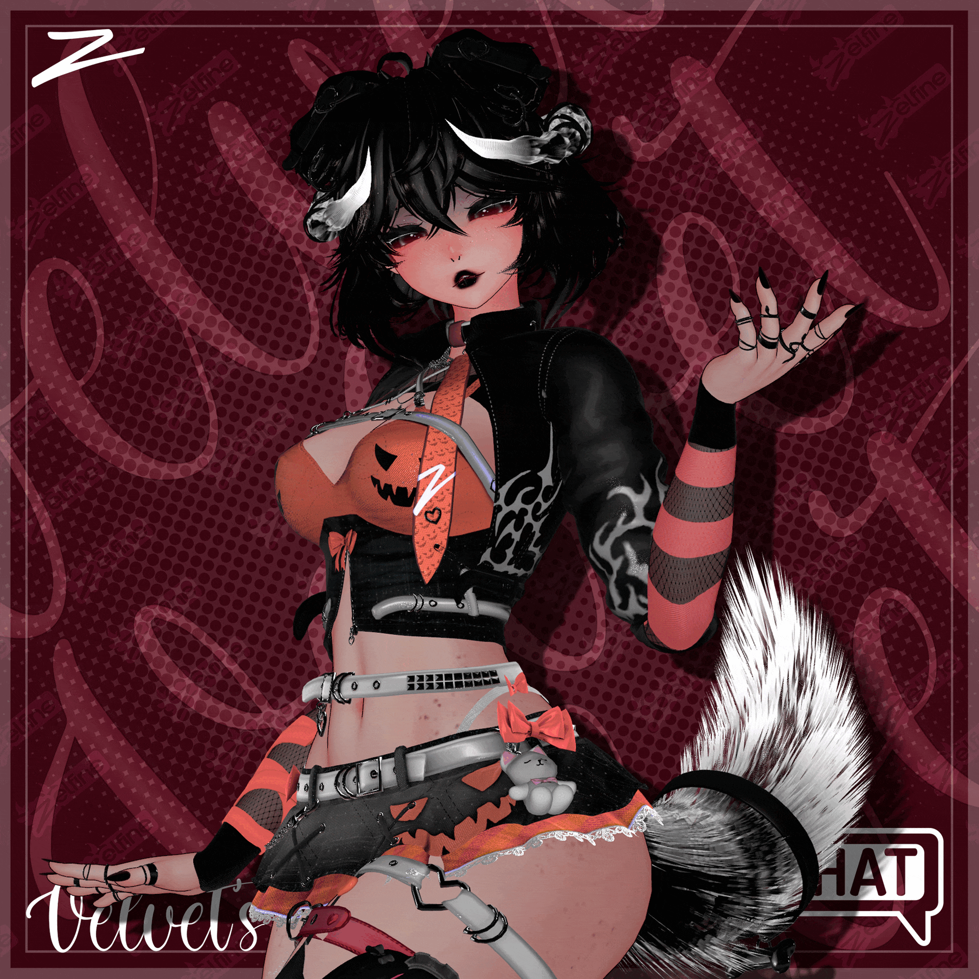 Velvet's Bite (VRChat Clothing)(HALLOWEEN TEXTURES)[Ashen, Astra, Aurora, Delphy Kobo, Ersa, Fiya, Fox Moth, GodWhisper, LunaBeast, NovaBeast, Ruby, Vee, EGirl, wulfgang, Sol]