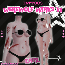 🐺 Werewolf Marks V1 Tatts | Egirl + Akii V1 + Zinfit F/M
