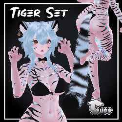 Tiger Set ( Hair | Tail & Ears | Tattoo )