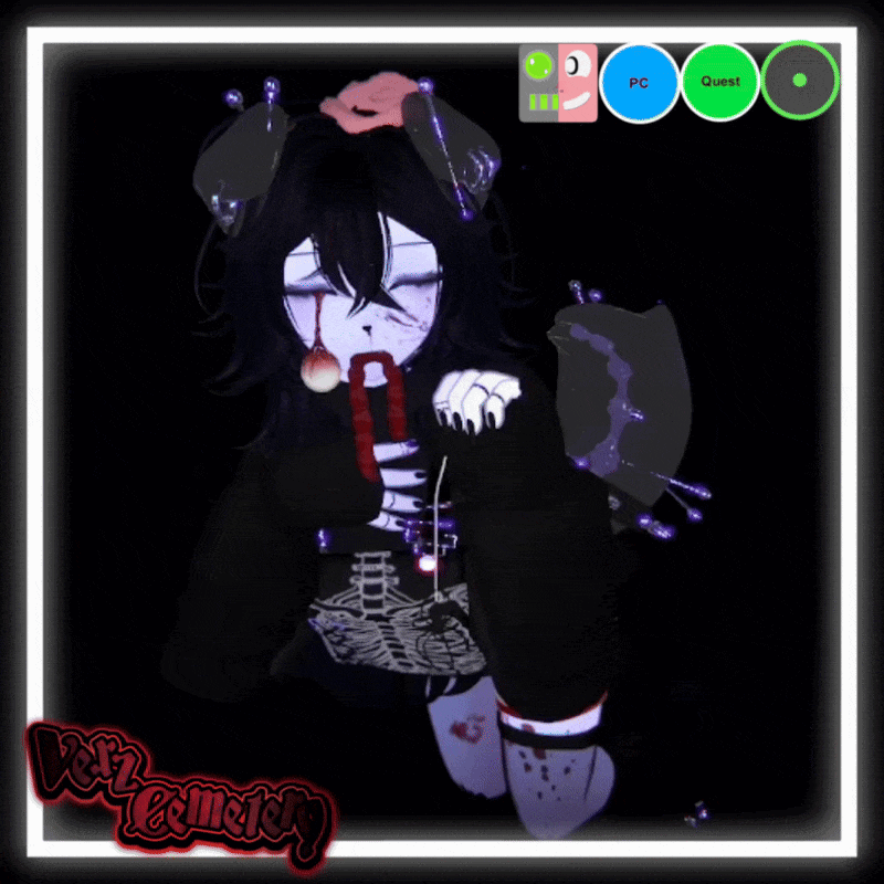 ⏾ Rei the Undead Ghost Pup || SFW || (PC + Quest + Opti + FT) || VRChat Avatar ⏾