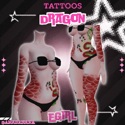 ð Dragon Tatts | Egirl + Akii V1 + Zinfit F/M