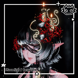 ðª MOONLIGHT REQUIEM ðª Death Accessory ðª Candle , Spider Lily, Moth Hairpiece ðª