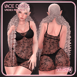 See-through Lace Bodycon Dress for VRChat