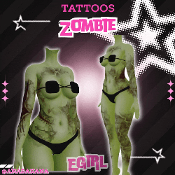 🧟 Zombie Tatts | Egirl + Akii V1 + Zinfit F/M