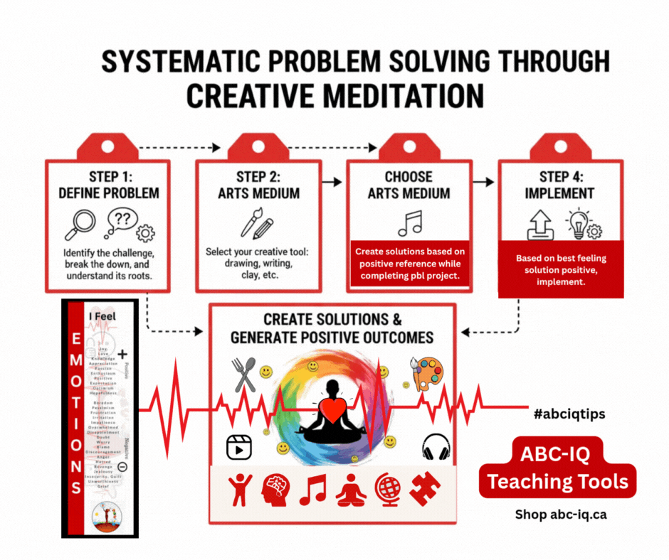 Systematic problem solving through creative meditation teaching frames emotional intelligence