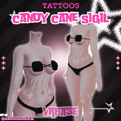 🍬Candy Cane Sigil Tatts | Vrbase + Akii + Zinfit F/M