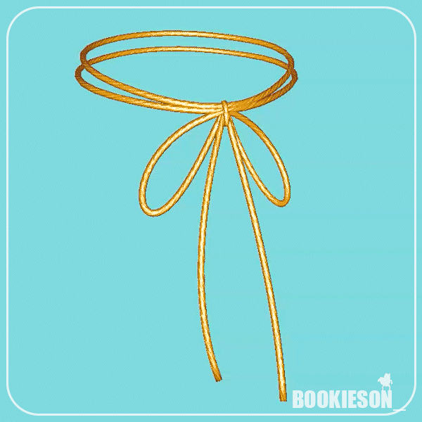 a gif showing all pre-made unity materials for a choker necklace, tied in a bow