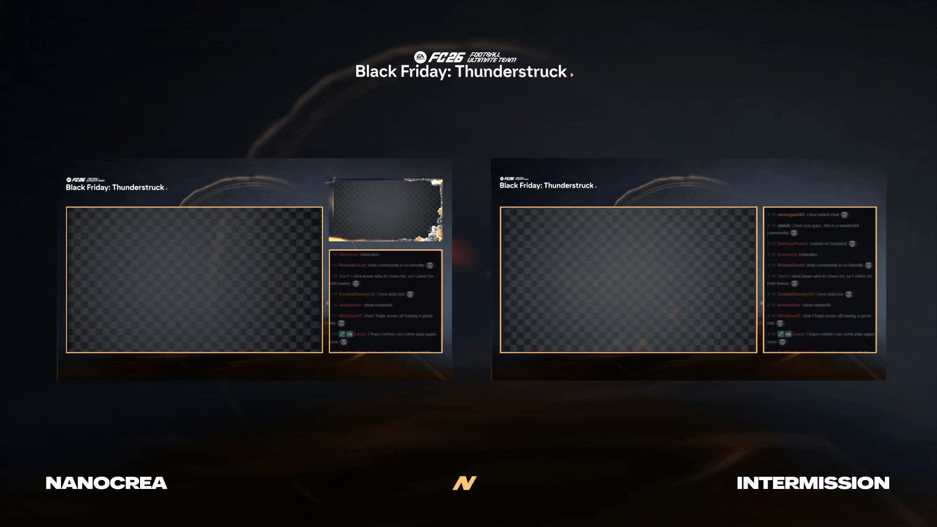 FC26 Thunderstruck Stream Pack – Overlays, Transitions & Scenes (OBS/Streamlabs)