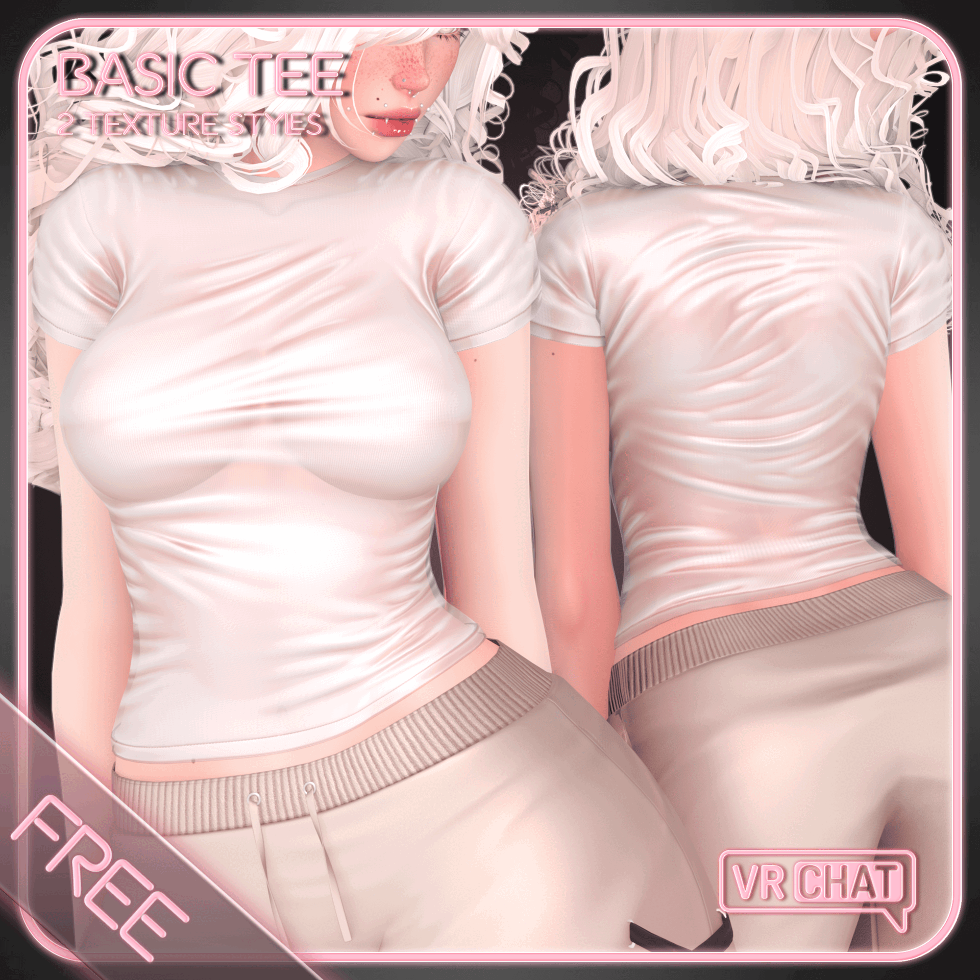 "Basic Tee" Shirt for VRChat [FREE]