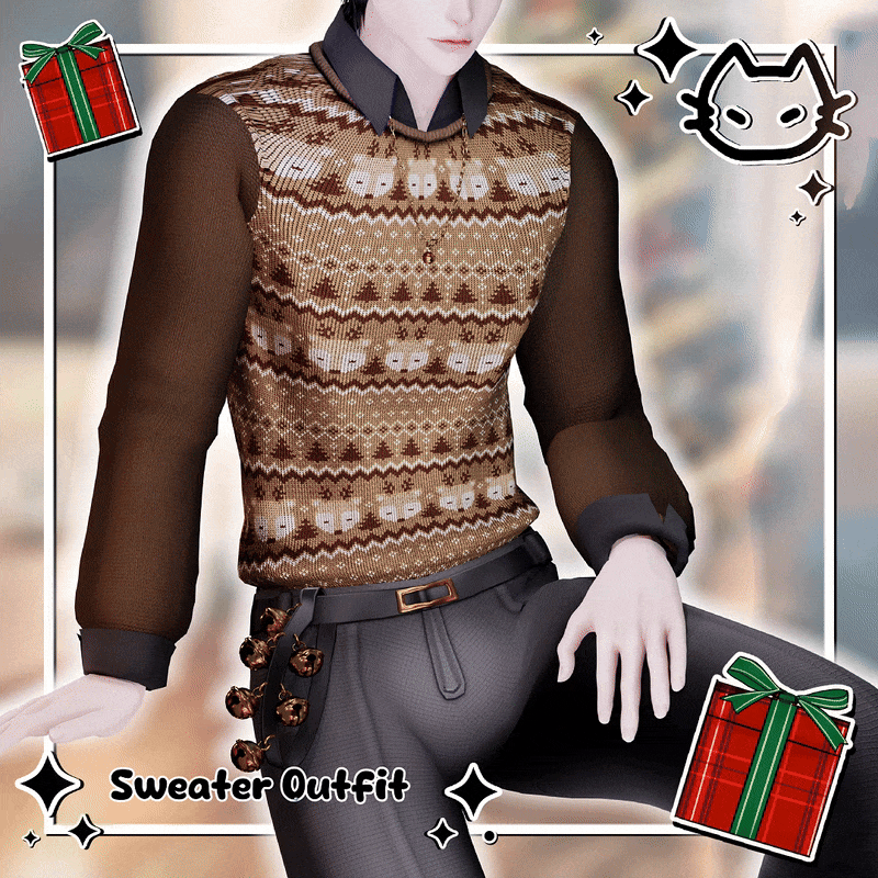 ⋆⁺₊❅🎁 Male Sweater Outfit  🎁 ❅⁺₊⋆ Outfit Set 🎁 ❅⁺₊⋆  Christmas Outfit, Akii base