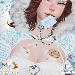 Milk (& Cookies) for Santa - Small Avatar Prop (Mouth & Chest Piece)