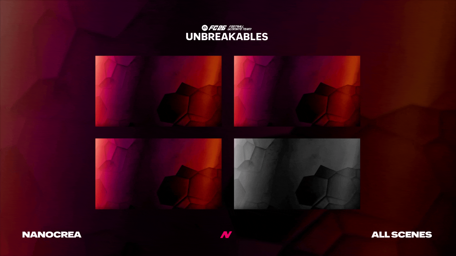 Unbreakables animated transition and stinger for FC26 stream pack