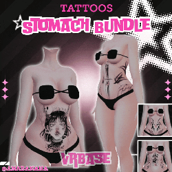 🖊️ Stomach Bundle Tatts | Vrbase + Akii + Zinfit F/M
