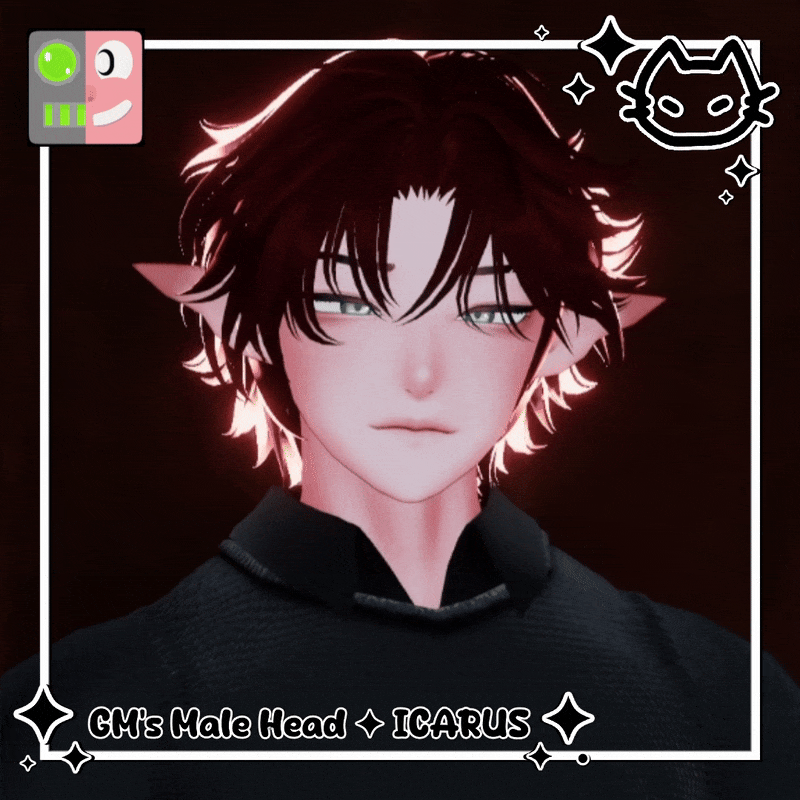 ✦ GM's Male Head ✦ ICARUS ✦ [VRCFT] V1.0 ✦ Male Anime Head  ★
