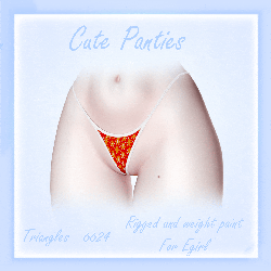 Cute High-Cut Thong Panties – Rigged VRChat Asset E-Girl