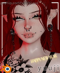 | NYE '26 Earrings | FREEBIE YA. 029 -VrChat Asset-
