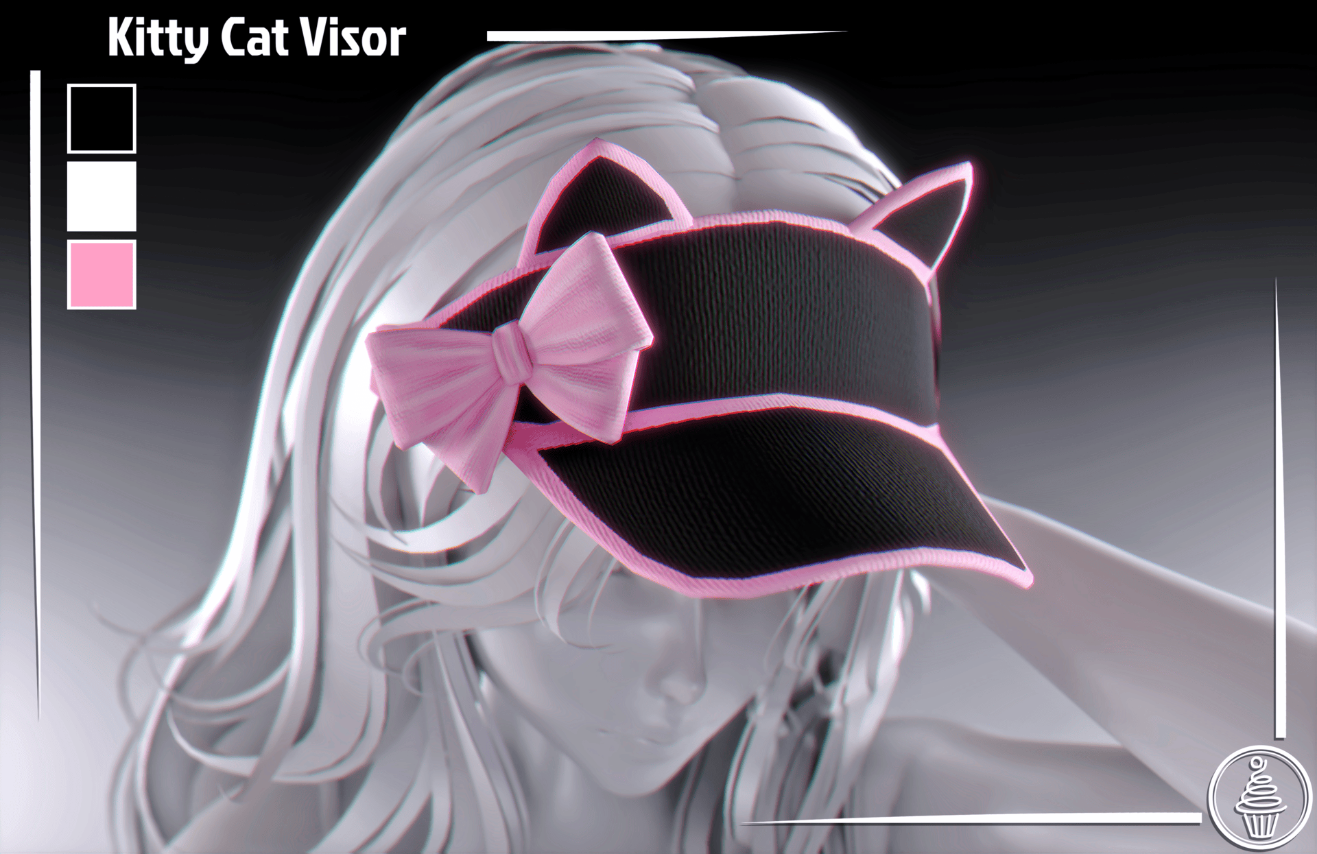 Kitty Cat Visor (3D Model Asset)(Commercial license)