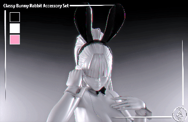 Classy Bunny Rabbit Accessory Set (3D Model Asset)(Commercial license)