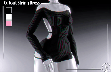 Cutout String Dress (3D Model Asset)(Commercial license)