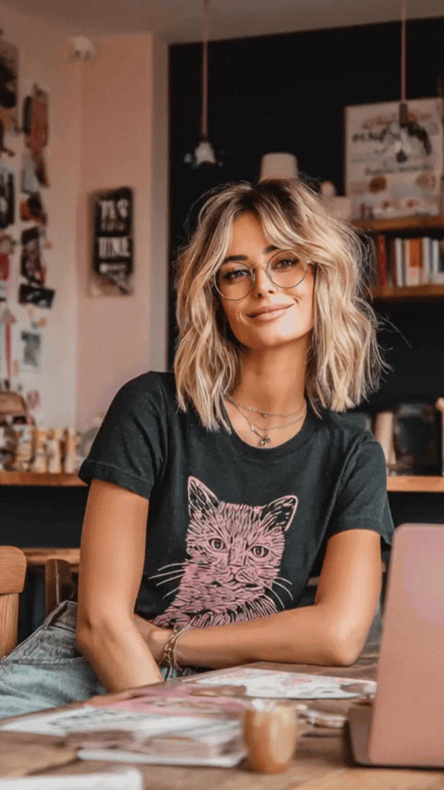 Animation MIU style entrepreneuse, ambiance lifestyle et créative, vidéo courte de 5 secondes idéale pour reels et stories.