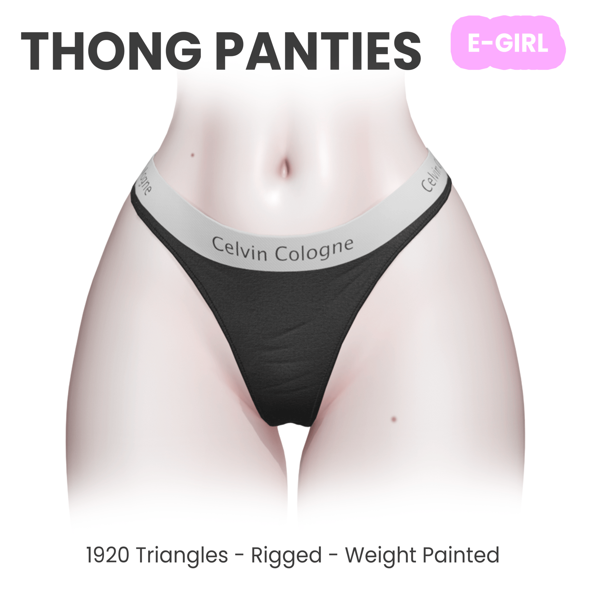 shapekey demonstration of making the panties / thong tighter and show more skin