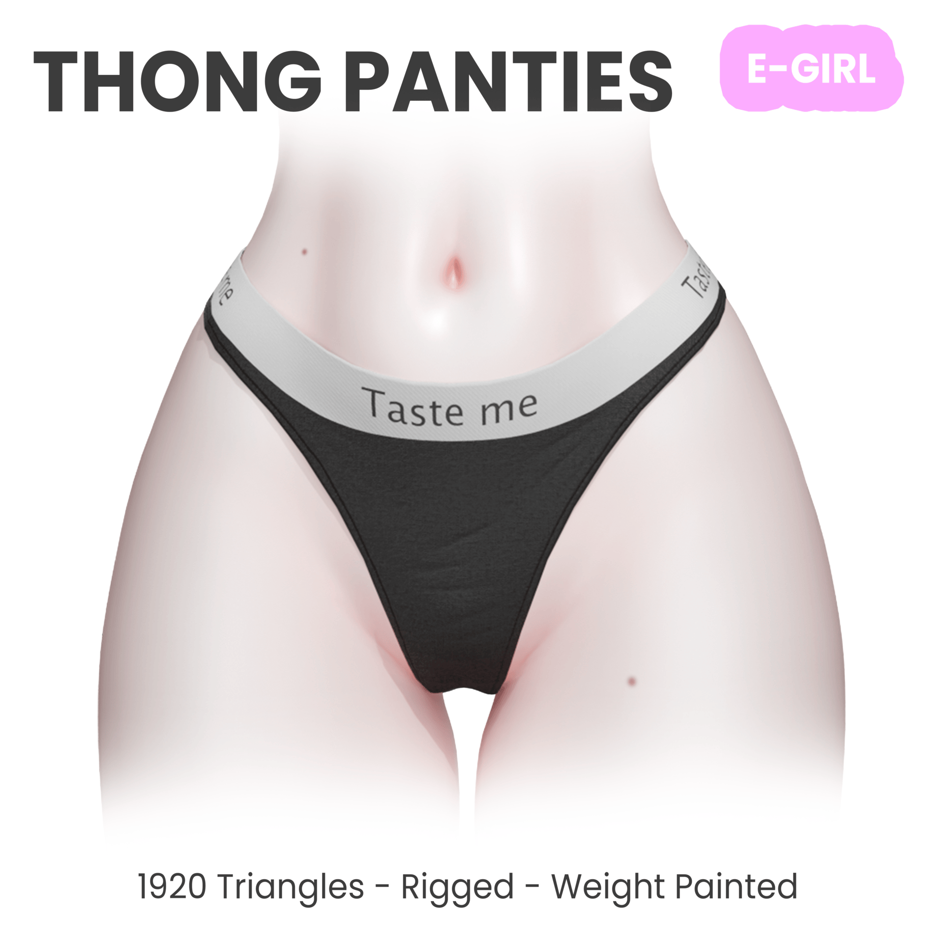 the different texts on the panties