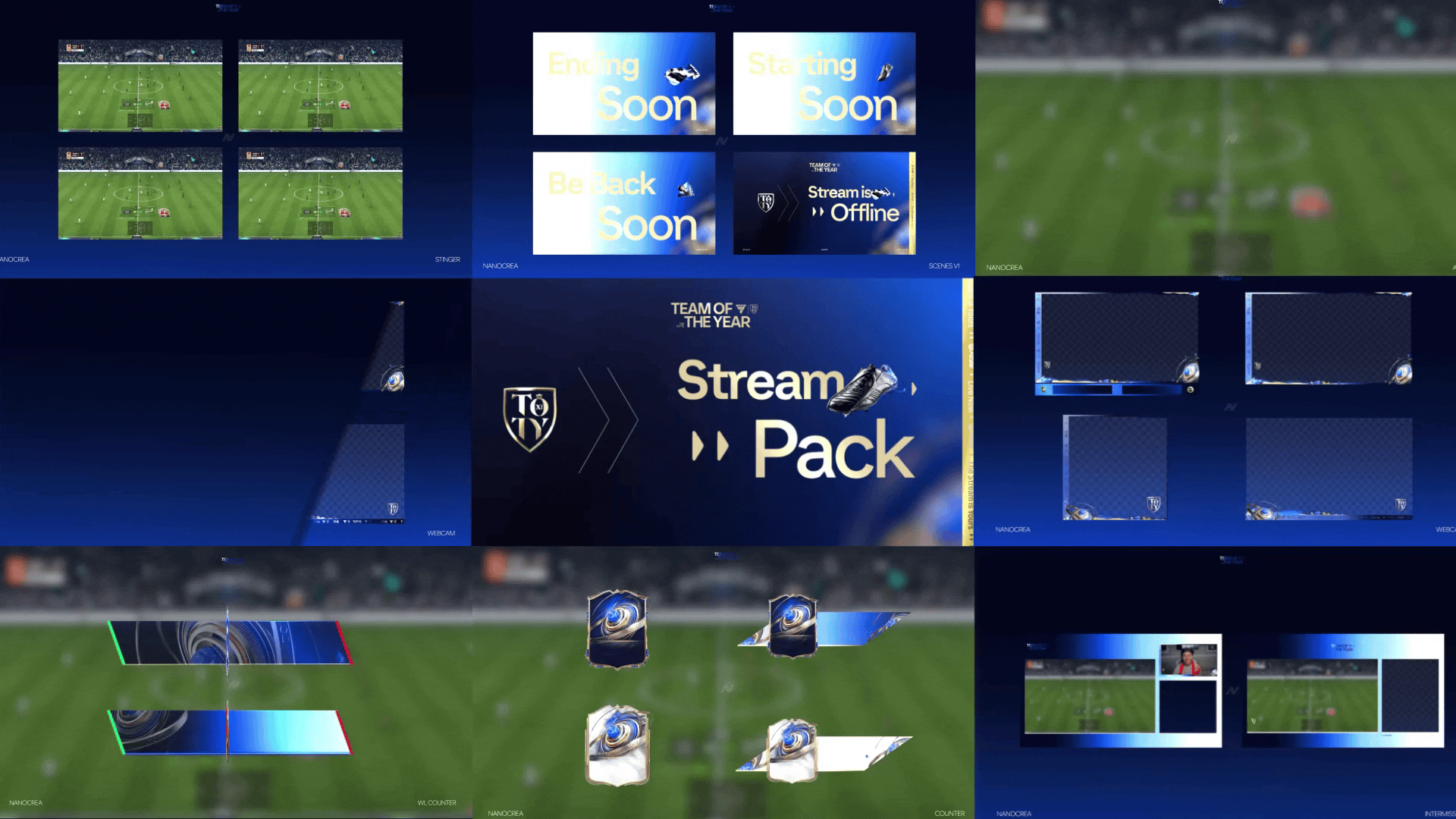 FC26 TOTY animated streaming overlays and counters for live pack openings
