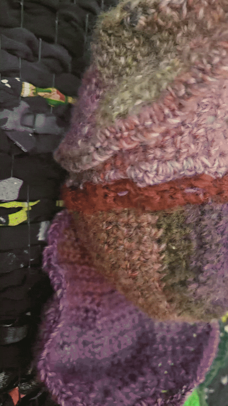 close up gift of crochet cabbage