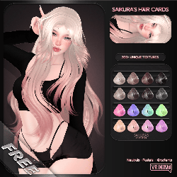 "Saikura's Hair Cards" — Hair Textures for VRChat
