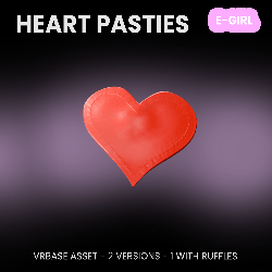 Heart Pasties | 1 With Ruffles | VRChat Asset | E-Girl